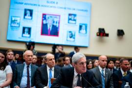 Robert Mueller, exdirector del FBI y fiscal especial, rinde testimonio en una audiencia de la Cámara de Representantes en 2019, donde fue cuestionado sobre su informe sobre la interferencia rusa en las elecciones de 2016.