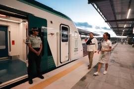 La exjefa de Gobierno dijo estar “muy feliz, contentísima” de hacer su primer viaje en el Tren Maya y en el que estuvo acompañada del candidato a la gubernatura de Yucatán, Joaquín Díaz Mena.