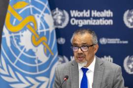 El director general de la OMS, Tedros Adhanom Ghebreyesus, da una conferencia de prensa.
