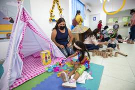 Niños en un centro comunitario de Atención a la Primera Infancia (CCAPI) en el municipio de Saltillo, en el estado de Coahuila (México).