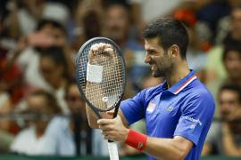 El jugador serbio Novak Djokovic ganó su duelo ante el español Alejandro Davidovich 6-3, 6-4, en el encuentro correspondiente al Grupo C de la Copa Davis.