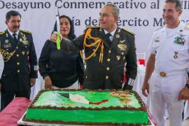Abelina López Rodríguez en las instalaciones de la 27 Zona Militar de Pie de la Cuesta, el pasado 19 de febrero. Cuartoscuro