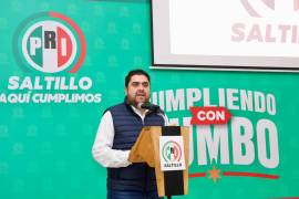 Eduardo Moreno Aguirre, dirigente en Saltillo del PRI, critica la política de seguridad del partido Morena.