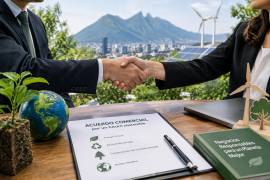 Imagen creada a través de la inteligencia artificial para ilustrar un acuerdo comercial para la sustentabilidad del medio ambiente.