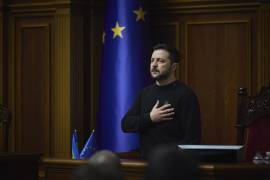 Zelensky dijo que la guerra terminará, cuando Rusia decida que quiere terminarla, Estados Unidos adopte una posición más firme y el Sur global se ponga del lado de Kiev y esté a favor de terminar el conflicto. FOTO: AP.