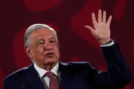 El presidente de México, Andrés Manuel López Obrador habla durante su conferencia matutina sobre las elecciones internas de Morena, pese a reportes de agresiones y compra de votos.