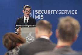 Ken McCallum, director general del MI5, en una conferencia de prensa en Londres.
