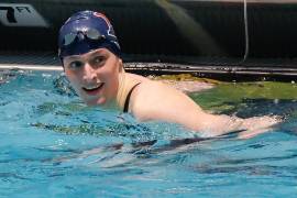 La nadadora estadounidense transgénero Lia Thomas. AP/Mary Schwalm