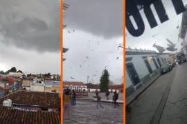 Durante la tarde del miércoles se registraron fuertes vientos, tornados y torbellinos en San Cristóbal de las Casas, Chiapas, provocando daños en diversas partes del municipio.