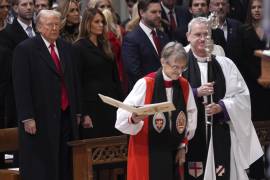 ”No fue muy emocionante, ¿verdad?”, dijo Trump ante el sermón de la reverenda Marian Budde.