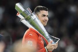 Cristiano Ronaldo celebró el título de la UEFA Nations League con Portugal tras vencer a España en penales.
