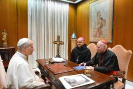 En la audiencia también se habló sobre los avance que registra la Iglesia en México.