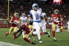 Los Lions celebraron su triunfo en San Francisco, manteniendo su racha perfecta como visitantes en la temporada.