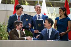 También, el 9 de junio Trudeau lanzó la Asociación de Protección de la Naturaleza y Acción Climática Canadá-California, al lado del gobernador de California, Gavin Newsom.