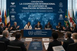 Imagen creada con inteligencia artificial. La Cooperación Internacional en Cuestiones de Tributación Internacional es el primer intento de redactar las reglas de la tributación internacional.