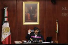 El ministro presidente Hugo Aguilar Ortiz encabezó la sesión de la Suprema Corte de Justicia.