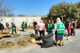 Las cuadrillas de Empleo Temporal realizaron labores de barrido y deshierbe en la carretera Saltillo-Monterrey, contribuyendo al mantenimiento de esta importante vía de comunicación.