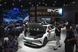 La exhibición de BYD en Auto Shanghai 2025, en Shanghái, China, el 23 de abril de 2025.