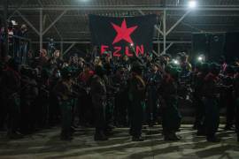 Fotografía en el aniversario 31 del Levantamiento Armado del Ejército Zapatista de Liberación Nacional en el Caracol 2.