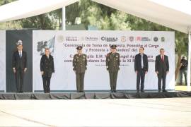 El general Miguel Ángel Aguirre Lara asumió como comandante interino de la XI Región Militar durante una ceremonia oficial en la entidad.