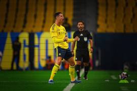 Cristiano Ronaldo celebra uno de sus goles en la victoria del Al-Nassr, con la que llegó a 946 anotaciones oficiales en su carrera.