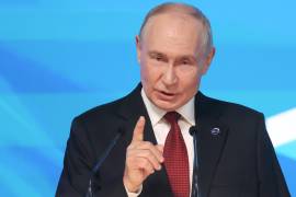 El presidente ruso, Vladímir Putin, en la sesión plenaria titulada “Responsabilidad por el futuro: ¿los límites de lo posible o las posibilidades de lo ilimitado?” de la 23.ª reunión anual del Club de Debate Valdái en Moscú.