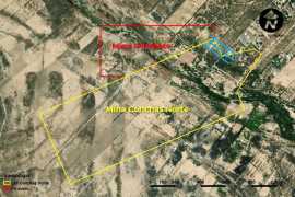 Imagen de la colindancia entre las minas “El Pinabete” y “Conchas Norte”.