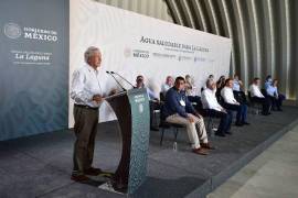 Lerdo, Durango. Andrés Manuel López Obrador, Presidente de México preside Agua Saludable para La Laguna en instalaciones de Conagua