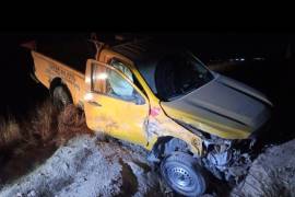 La camioneta Chevrolet, que operaba como unidad piloto, terminó en un costado luego de la salida de la vía.