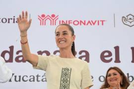 UMÁN, YUCATÁN, 17OCTUBRE2026.- Claudia Sheinbaum Pardo, presidenta de México, encabezó la entrega de Vivienda para el Bienestar en la entidad sureste. FOTO: PRESIDENCIA/CUARTOSCURO.COM