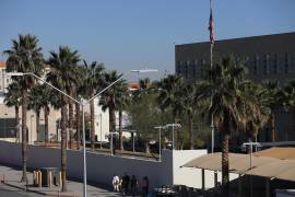 El consulado estadounidense en Ciudad Juárez, Chihuahua. Activistas y migrantes advierten del impacto migratorio en la frontera de México por las posibles restricciones a las visas temporales.