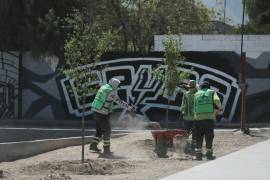 Brigadas municipales llevaron a cabo limpieza, deshierbe y mantenimiento general.