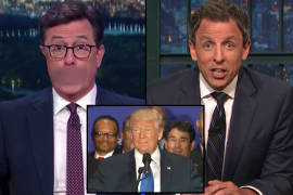 Stephen Colbert y Seth Meyers se lanzan contra Trump sobre “rechazo a los musulmanes”