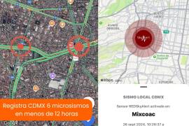 Reportan 6 sismos en menos de 12 horas en la Ciudad de México.