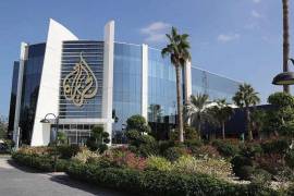 Fachada de la sede de la Red de Medios de Comunicación de Al Jazeera, en Qatar, Doha.