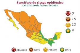 Semáforo epidemiológico: Coahuila continúa en naranja; solo 4 entidades en verde y ninguna en rojo