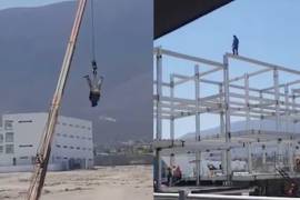 Retan a la muerte trabajadores de la construcción en la UAD de Saltillo (video)