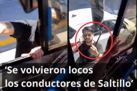 Exhiben a conductor violento tras percance vial en calles de Saltillo (video)