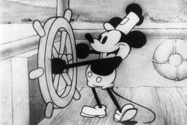Escena del corto animado “Steamboat Willie”.
