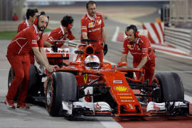 Sebastián Vettel fue el más rápido en las prácticas de Bahrein