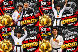 Los taekwondoínes de Coahuila han conseguido cuatro oros, tres platas y dos bronces en el Torneo Nacional G3 de Gómez Palacio.