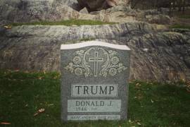 Aparece tumba falsa de Donald Trump en Central Park