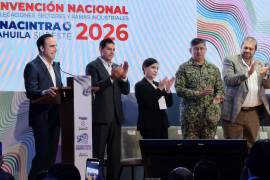 Autoridades estatales, universitarias y representantes empresariales participaron en la inauguración de la Convención Nacional de Delegaciones, Sectores y Ramas Industriales CANACINTRA 2026, en el Campus Arteaga de la UAdeC.