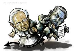 Vera y Harfuch ante la represión