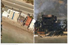 Fotografías comparativas del antes y después de los incendios que azotaron en diversas zonas de Los Ángeles, California.