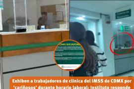 Exhiben a pareja ‘cariñosa’ del IMSS en Ciudad de México.