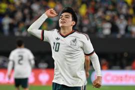 Gilberto Mora celebrates his goal 1-1 of Mexico during 2026 International Friendly match between Mexico (Mexican National team) vs (and) Colombia at M&amp;T Bank Stadium, on September 26, 2026 in Baltimore, Maryland, United States.