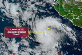 La depresión tropical Uno-E es el primer ciclón de la temporada 2024 en el Océano Pacífico