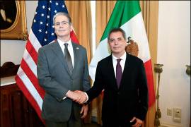 Édgar Amador y Scott Bessent se reunieron el 14 de abril para reforzar la cooperación entre México y Estados Unidos contra lavado de dinero y tráfico de drogas.