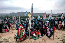 Un cementerio de soldados rusos caídos en Ulán-Udé, Rusia, el año pasado.